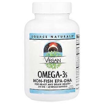 Source Naturals, Vegan Omega-3s, Non-Fish EPA-DHA, 300 mg, 60 Vegan Softgels