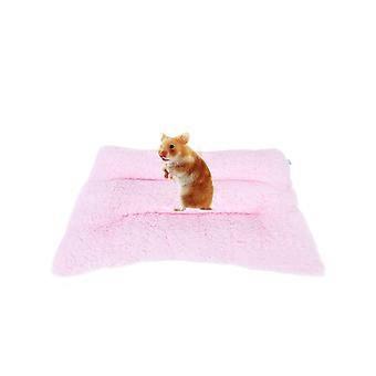 Hamster-Schlafmatte, warmes Kissen, Winter-Haustierbedarf, rosa