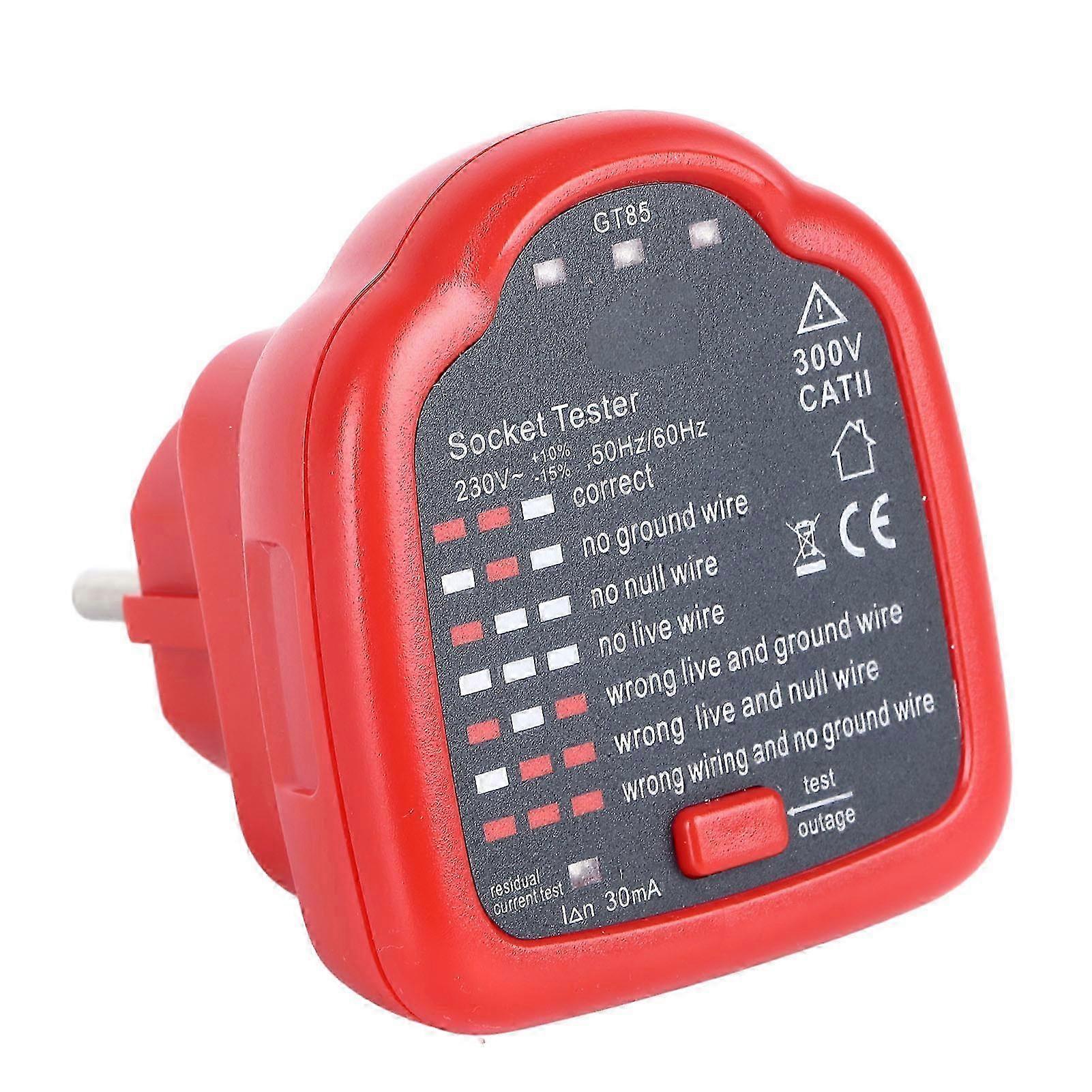 Rugged Socket Tester AC Polarity Checker