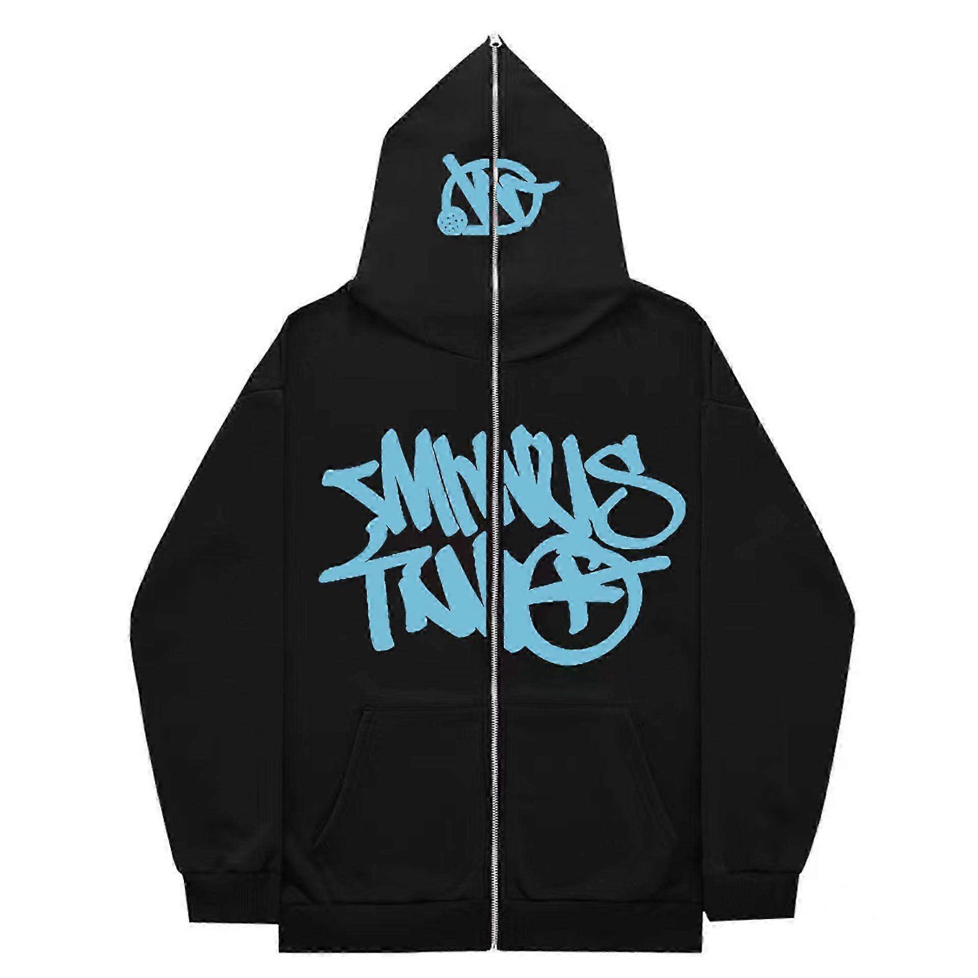 Print Zip Up Hoodie Couple Pullover Jacket