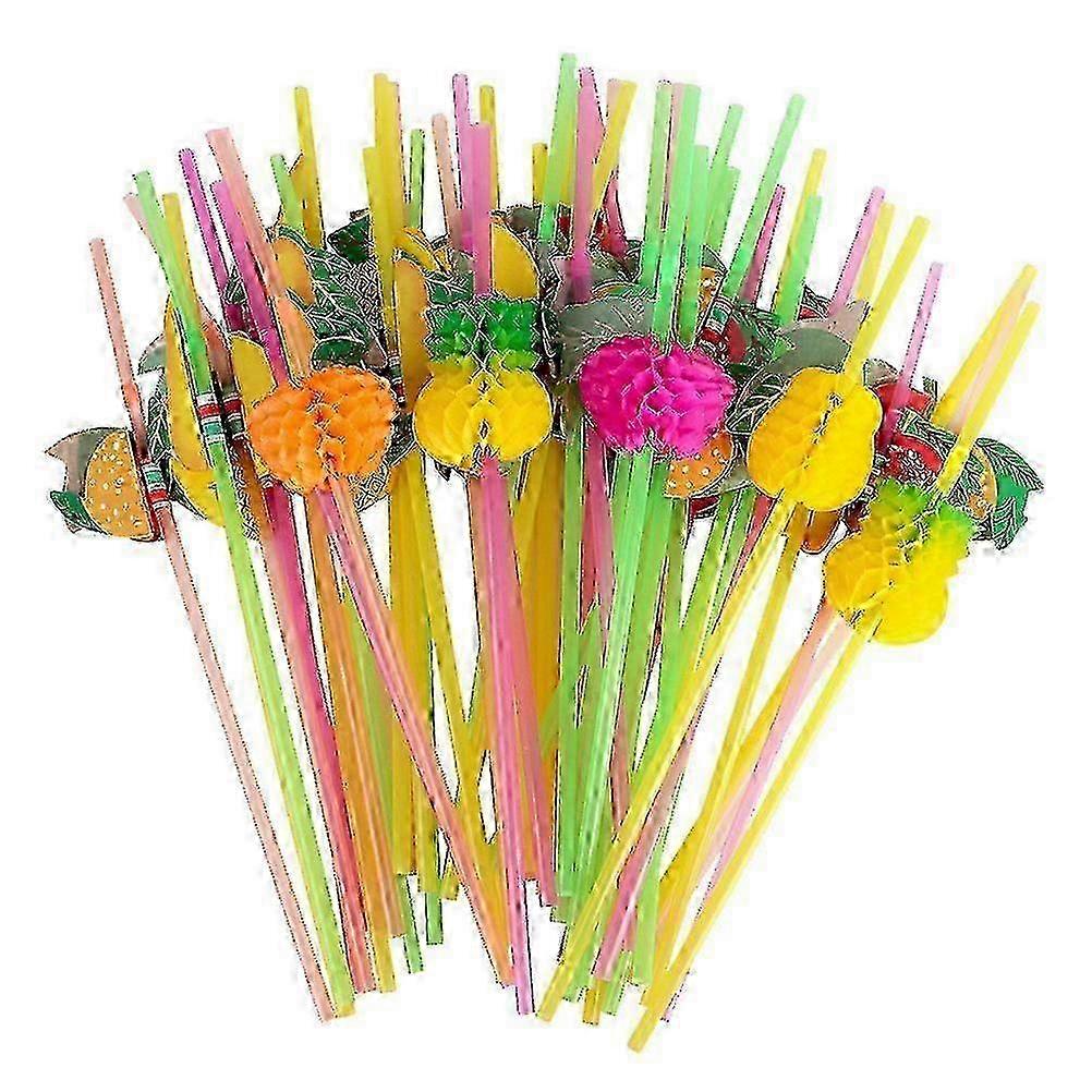 Tropical Fruit Straws 30 Pcs