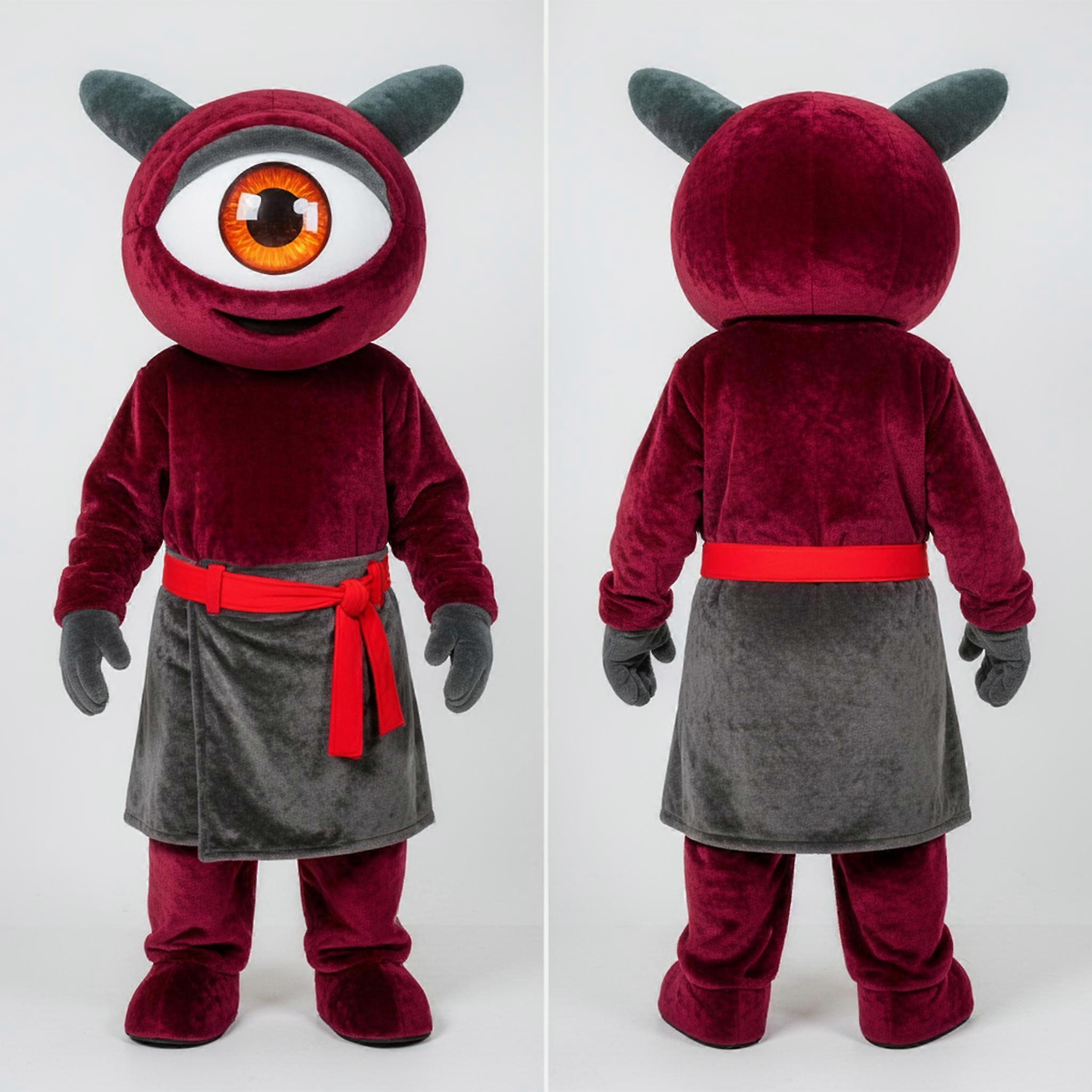 MASTICOT Crimson Broad Shouldered Cyclops Mascot