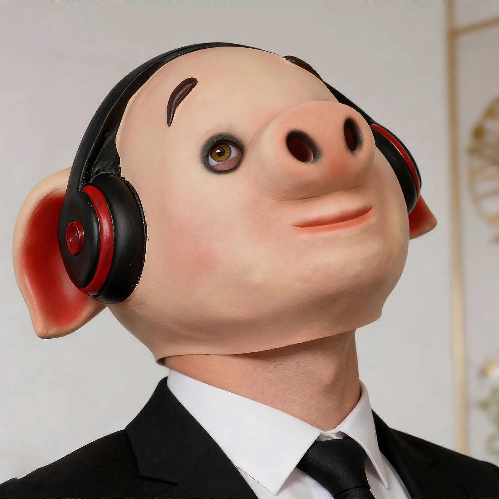Cute pig latex mask