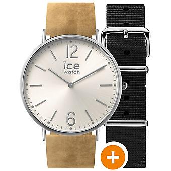 Ice-City Quartz analoge Unisex horloge met CHL Cowskin armband. B. BEL. 41. N. 15