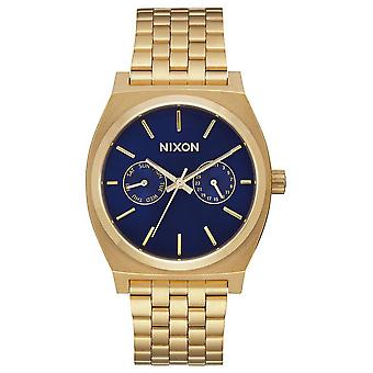 Nixon time Teller Quartz analog man Watch med A9222347 rustfrit stål armbånd