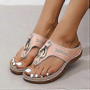 TSummer Women Shoes Sandals New Peep Toe Slides Plus Size Sandals For Women Lightweight Flip Flops Non-slip