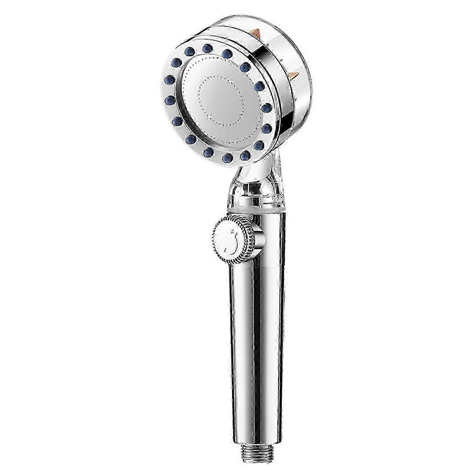 High Pressure Propeller Driven Nozzle Shower Head Round With Filter Handheld