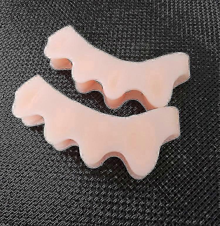 Silicone Toe Separator [2x], Gel Toe Separators, Toe Corrector compatible with Bunions, Prevent Overlapping, Hel