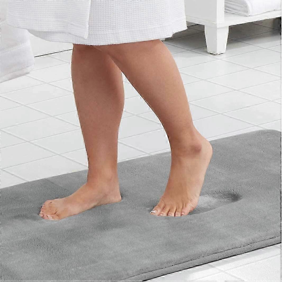 Soft Velvet Bath Mat Memory Foam