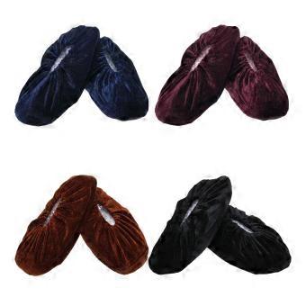 4 Pairs NonSlip Reusable Shoe Covers Washable Indoor Protection for Home Workshop Office, 4 Random Colors