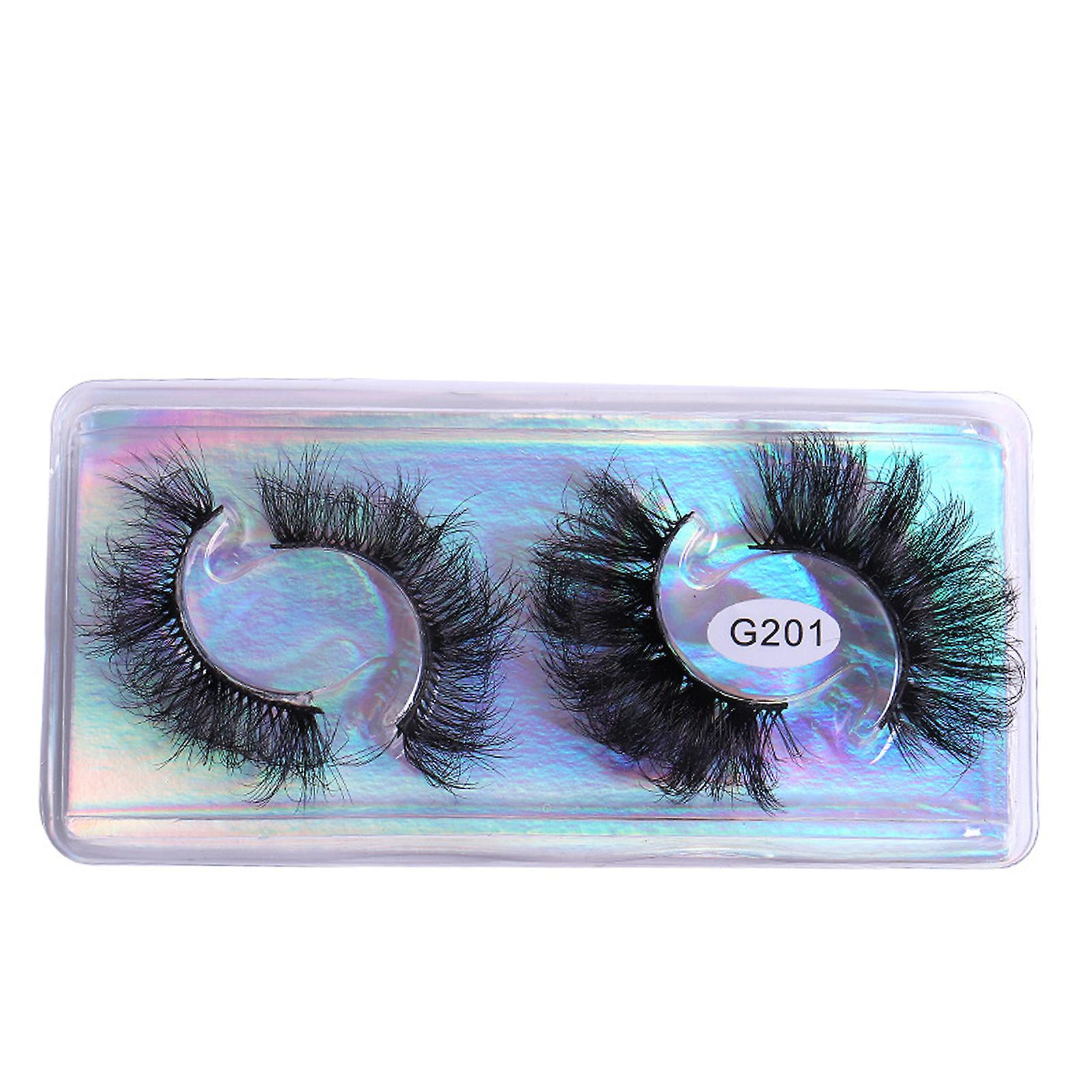 8d Sahte Kirpikler% 100 El Yapımı Kirpikler Renkli Saklama Kutusu ile Doğal İncecik