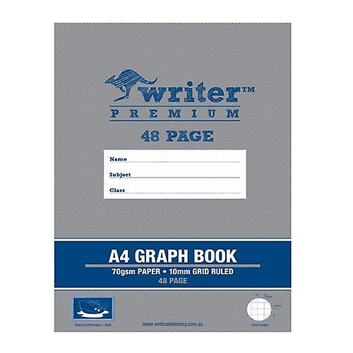 BOAT Writer Premium A4 Graph Ruled Books 70gsm Paper with Strong Board Cover