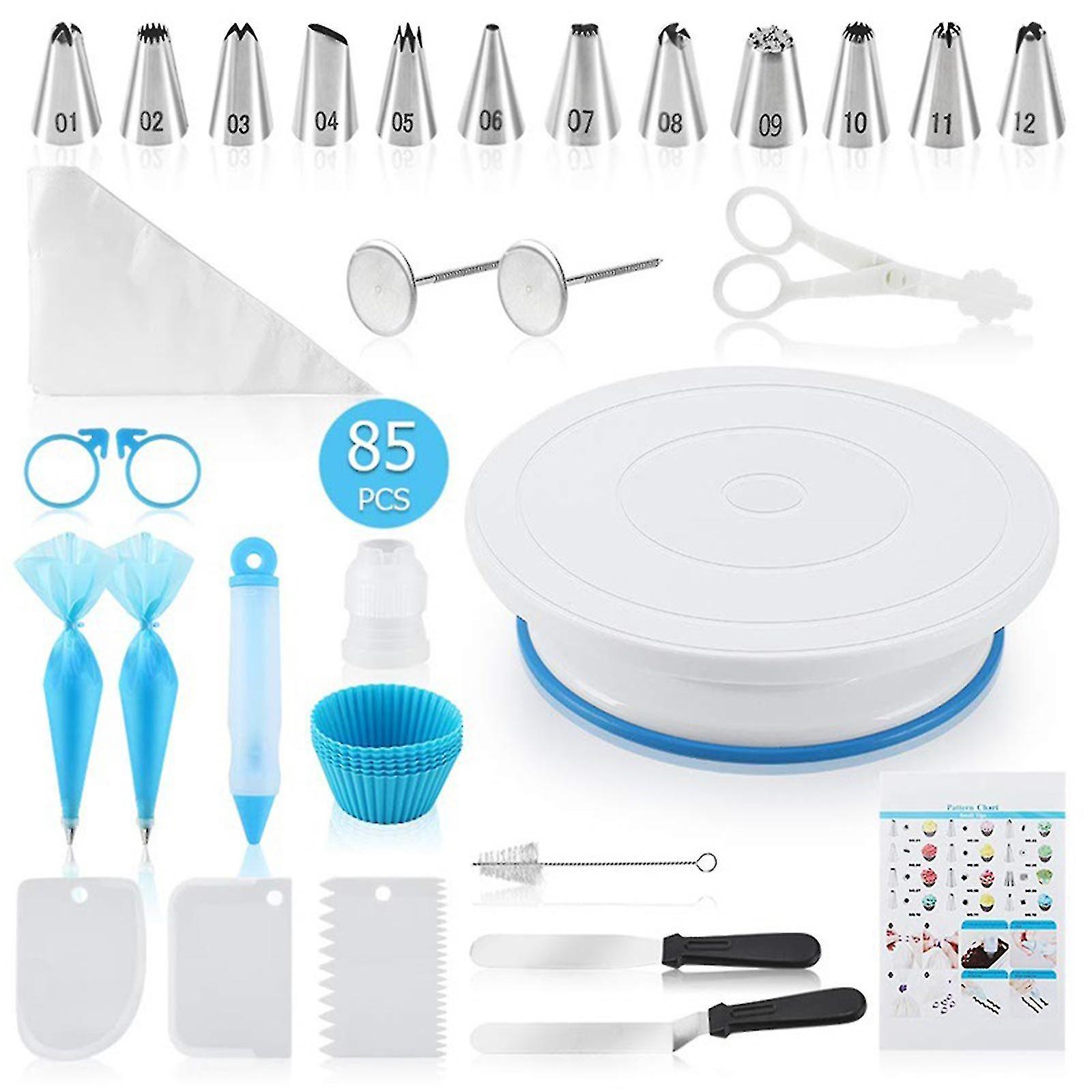 85pcs Cake Decorating Turntable Sets Baking Tool Baking Supplies