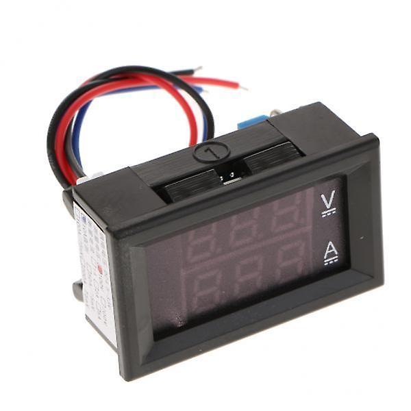 4xDC 0-100V LED Motor Dual Display Digital Voltage Current Meter 10A
