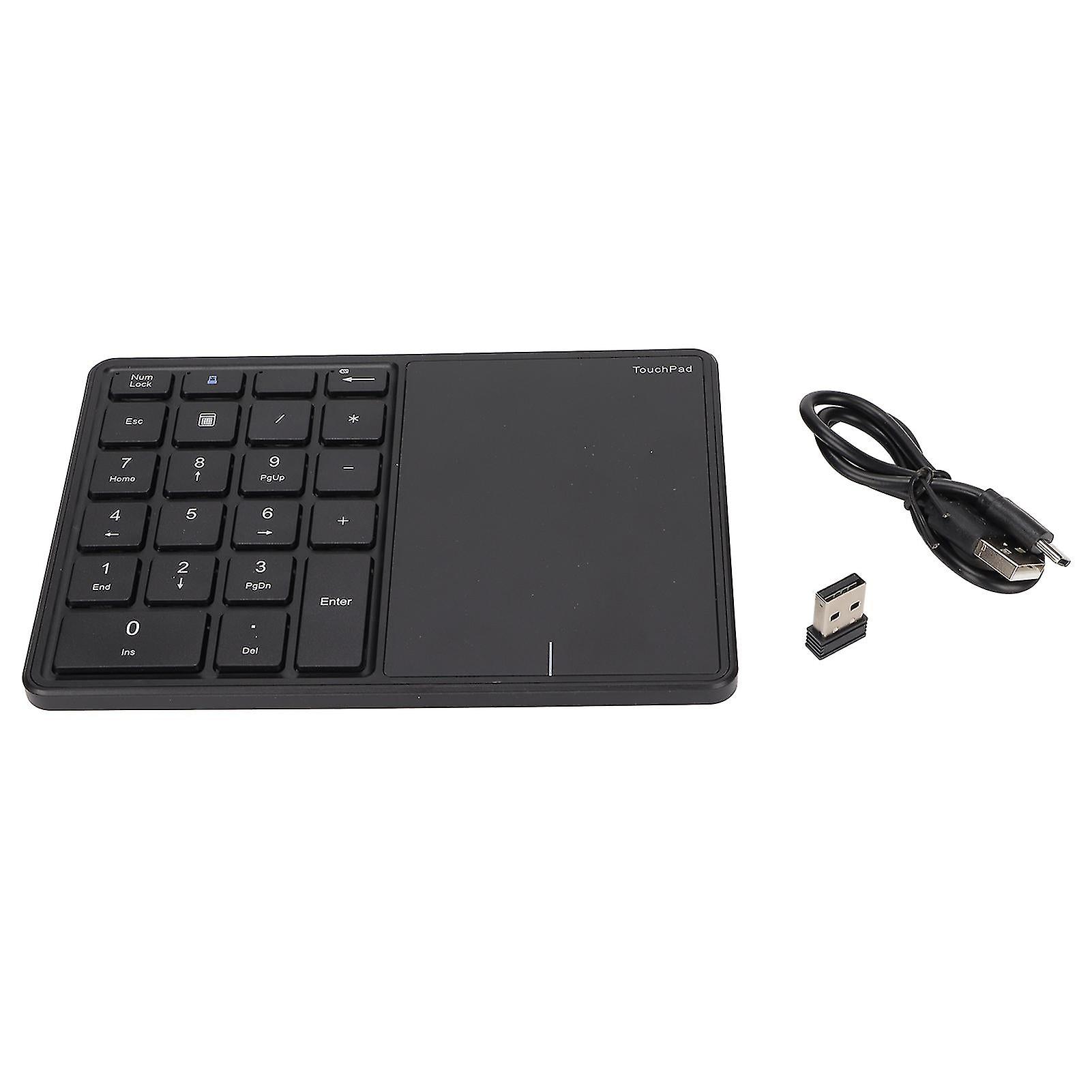 Wireless Numeric Keypad Touchpad Design 22 Keys 2.4g Dual Mode Connection Type C Interface Laptop Keypadblack