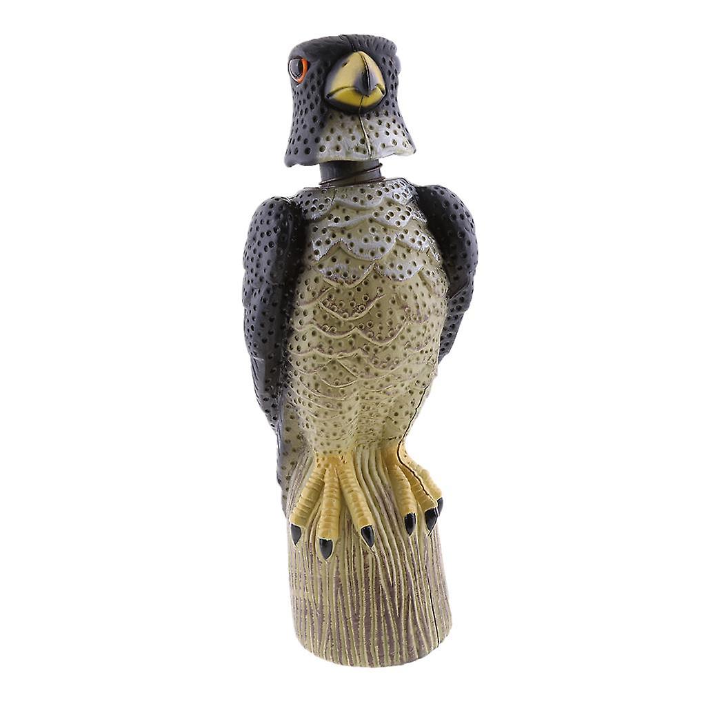 Realistic Decoy Pest Control Garden Scarer Scarecrow Shaking Head Falcon
