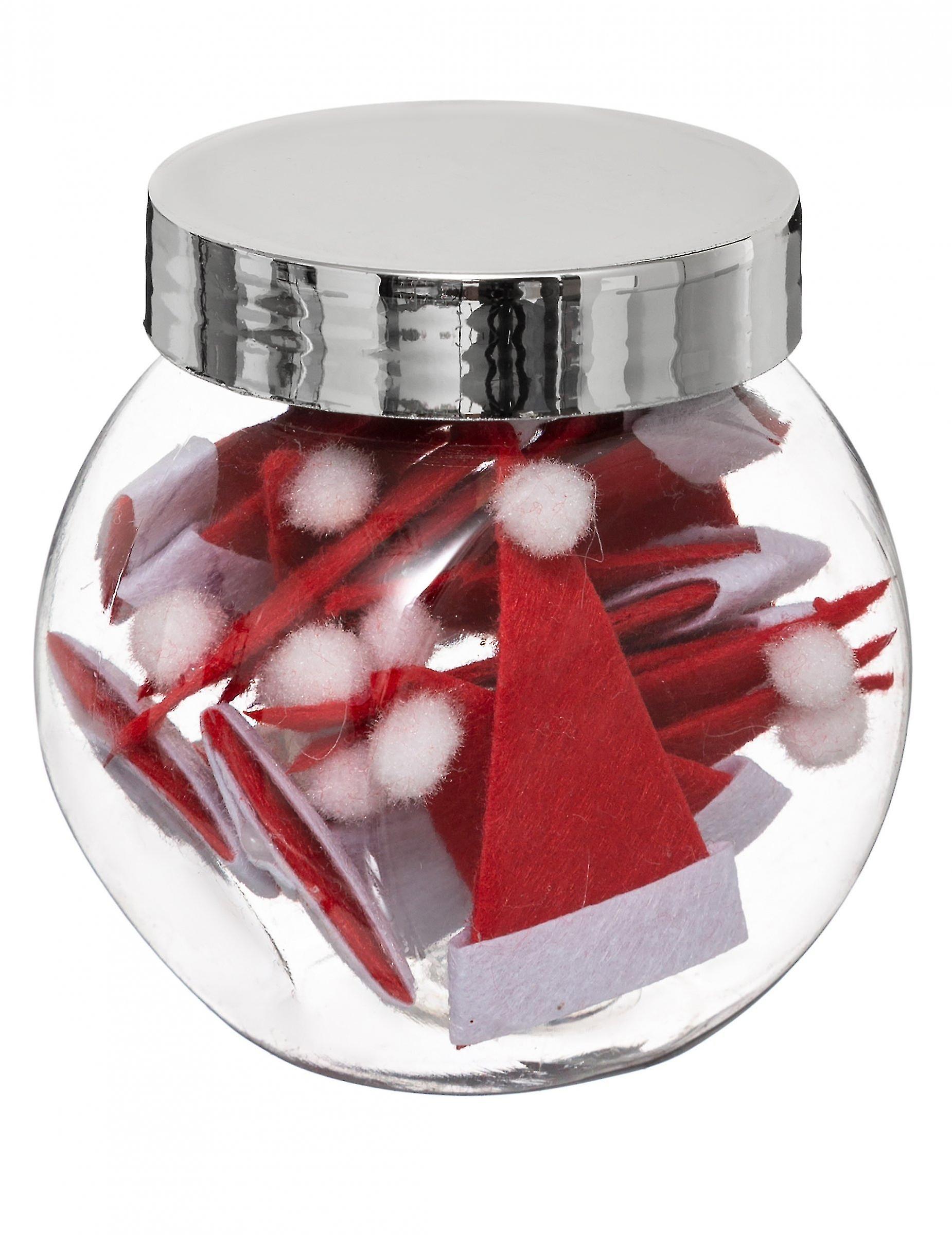 18 Petites Dcorations Bonnet De Nol 8 Cm