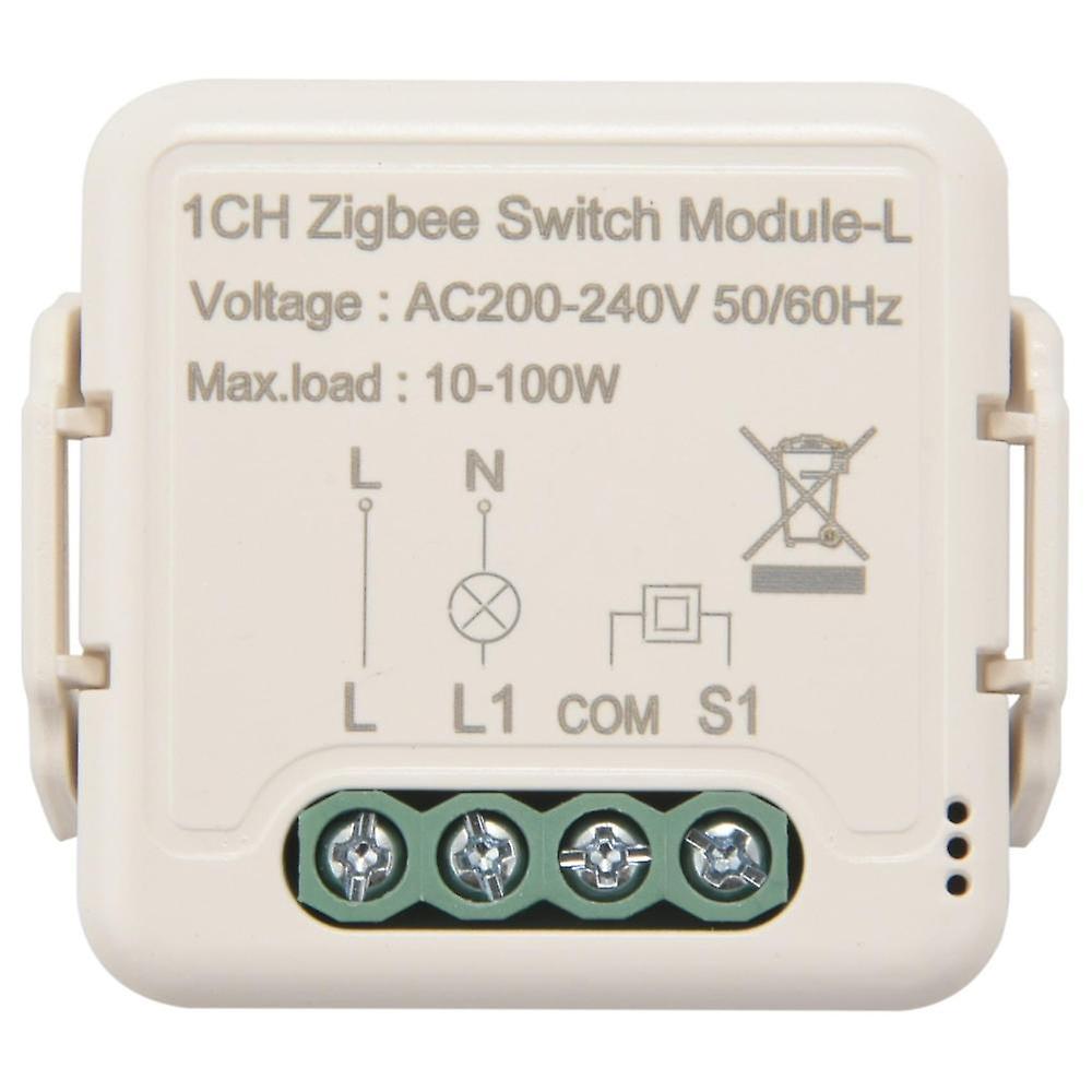 Tuya Zigbee Light Switch Module No Neutral Wire, 2 Way Control Diy Smart Breaker Works With Google