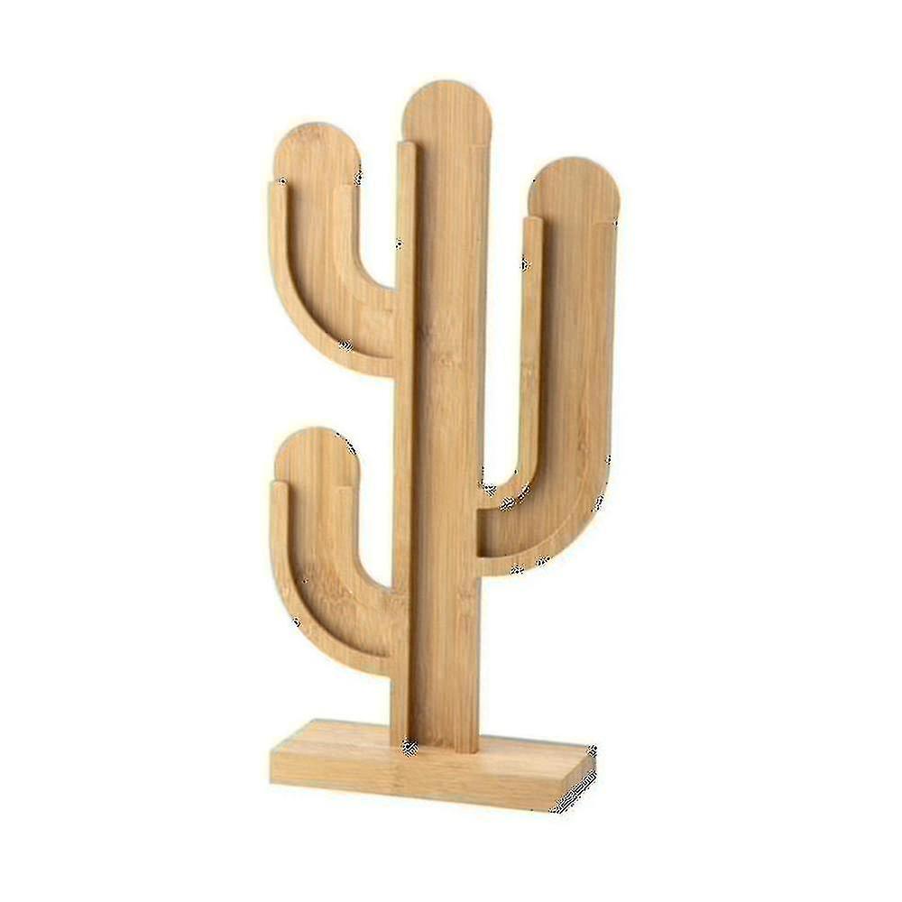 Bamboo Rotating Capsule Coffee Storage Rack Coffee Capsule Display Stand Capsule Holder Cactus Cup