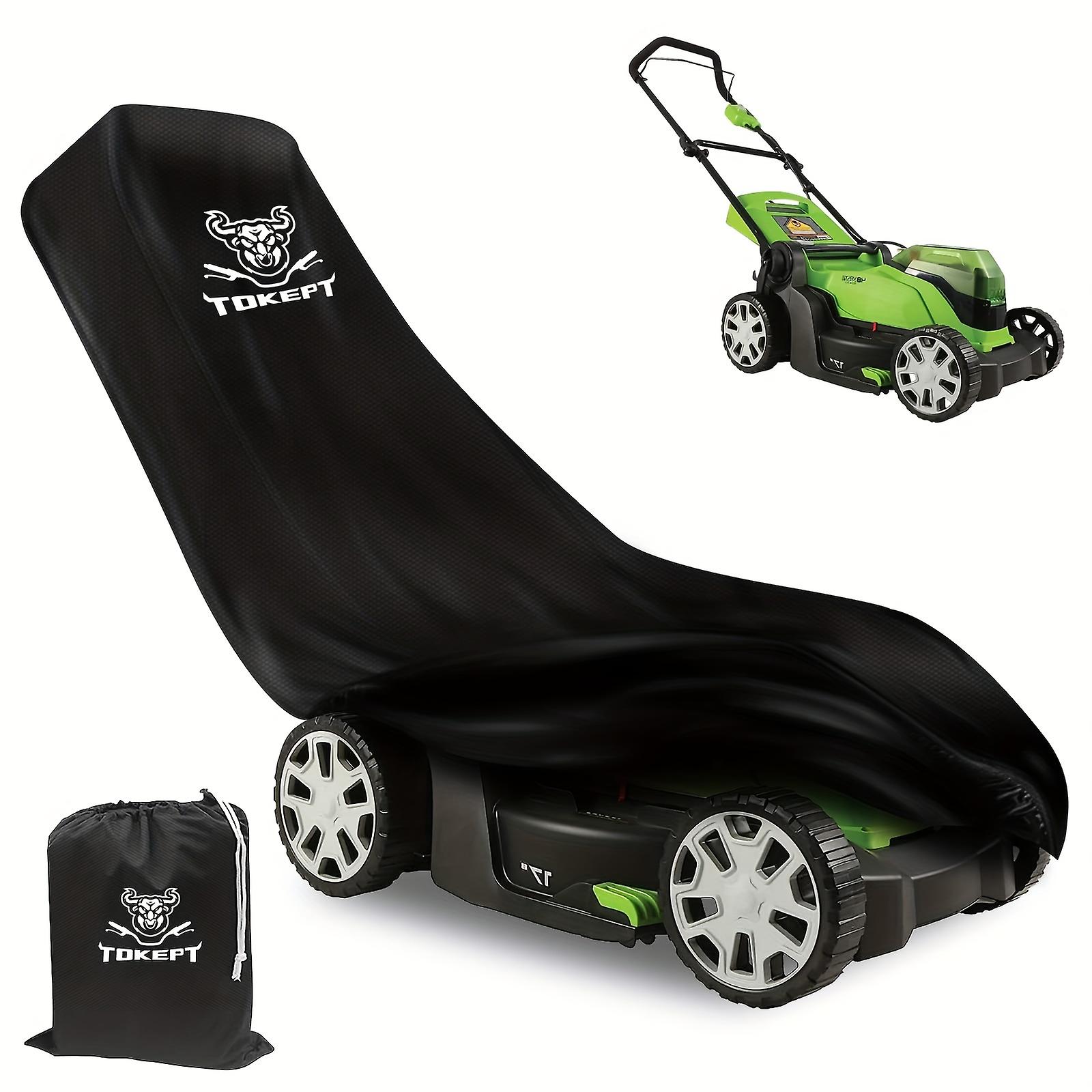 1 Set Tokept Upgraded Heavy Duty Waterproof Material 300d Walk-behind Lawn Mower Cover With Windproof Buckle For Respective Bad Weather Xl