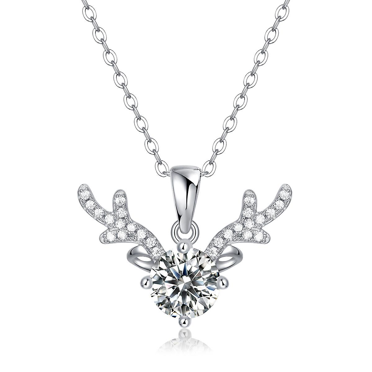 S925 Collier Pendentif Mosanite en argent