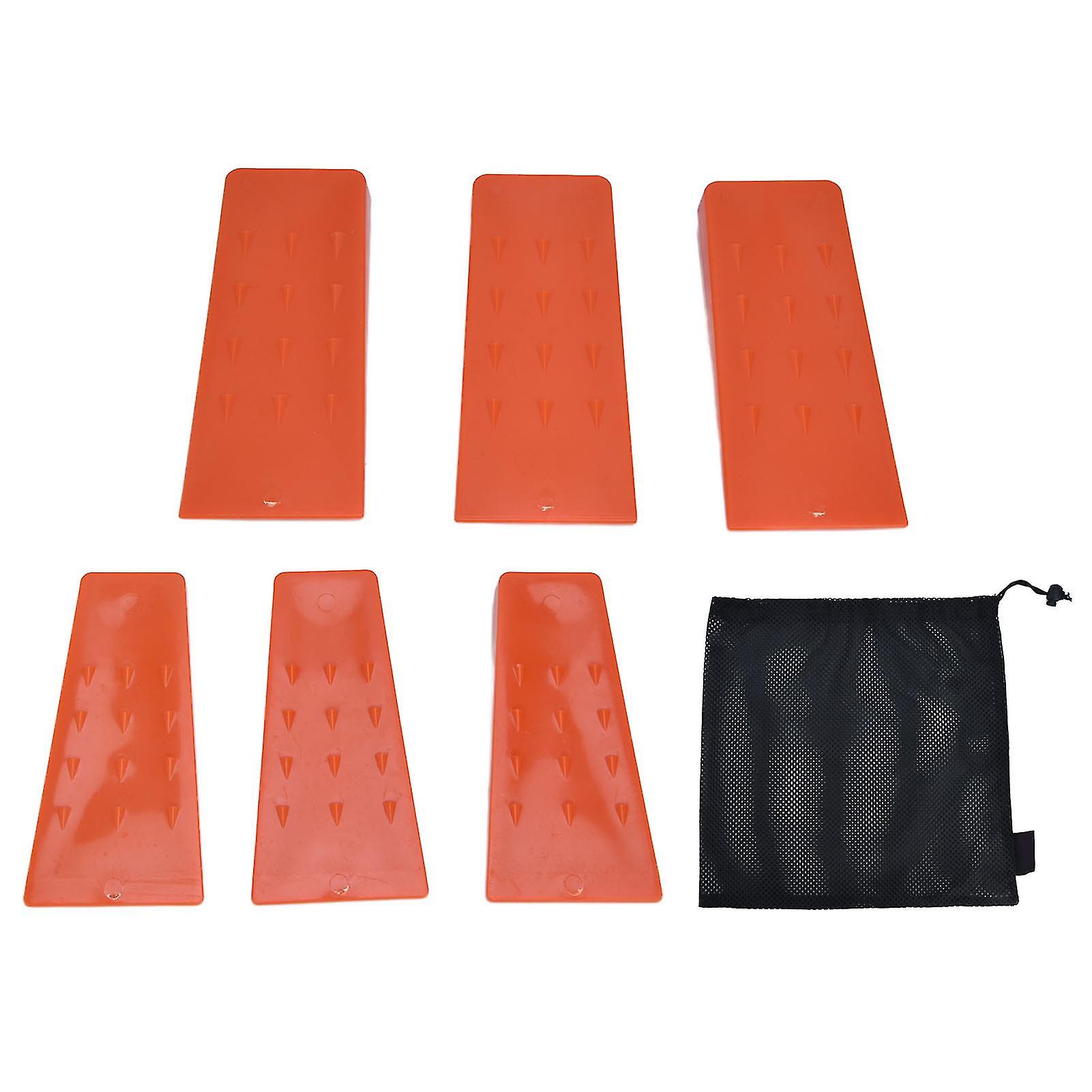 6pcs Chainsaw Wedges Increasing Friction Red Durable Plastic Tree Cutting Supplies for Woodworking