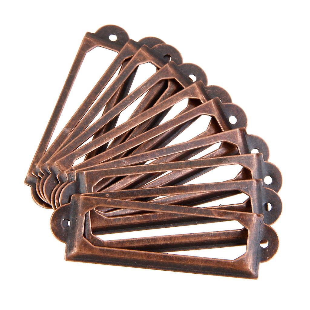 50pcs Cabinet Frame Label Tag Pull Handle File Name Card Holder White