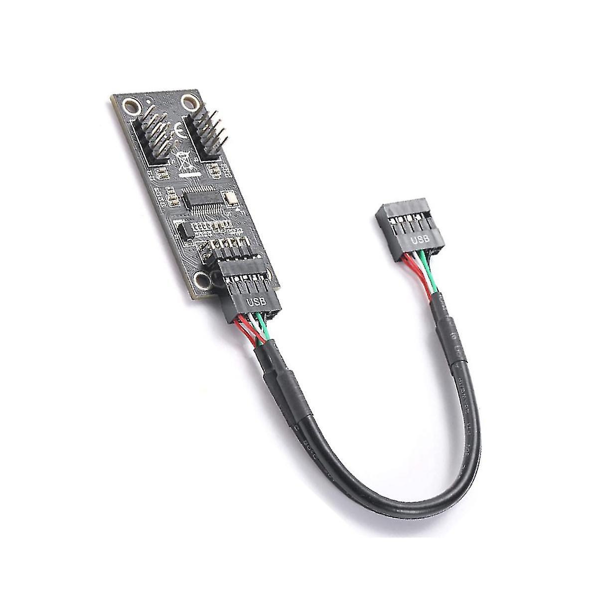 Usb Hub Usb Splitter Usb2.0 9pin To Dual 9pin Hub Adapter Riser ...