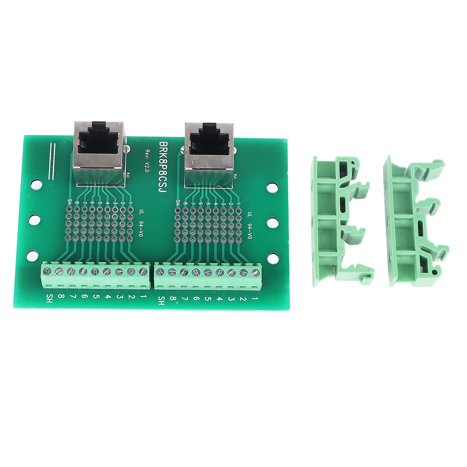 RJ45 Breakout Board - Durable, Fast Transfer, Easy Installation, Dual Terminal Block