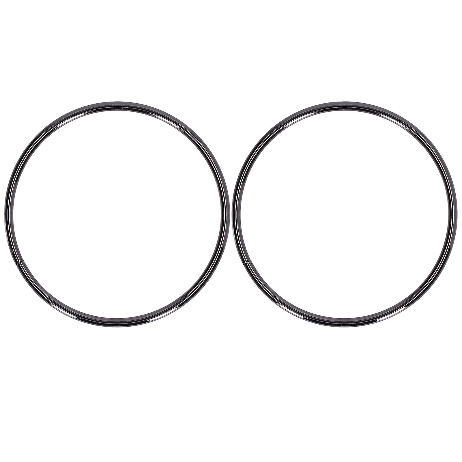 2 Pcs Round Handbag Handles DIY Accessories Fine Workmanship High Hardness Gray