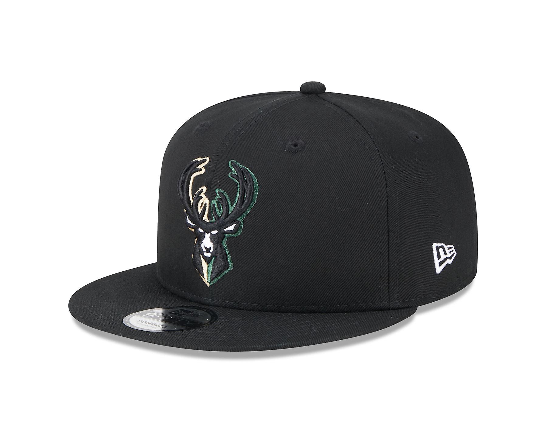 New Era Mens Split Logo 9Fifty Cap Milwaukee Bucks