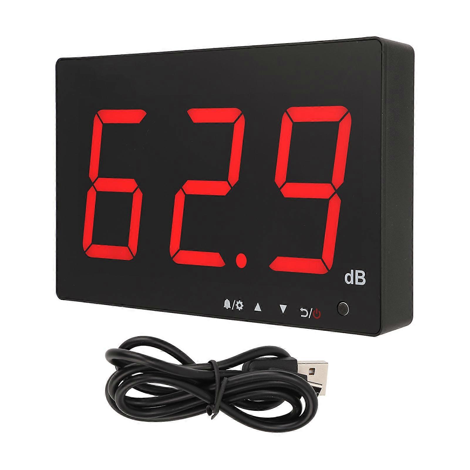Wall Mounted Decibel Meter 9.6in LCD Display Screen 30?130dB Sound Level Meter for Office