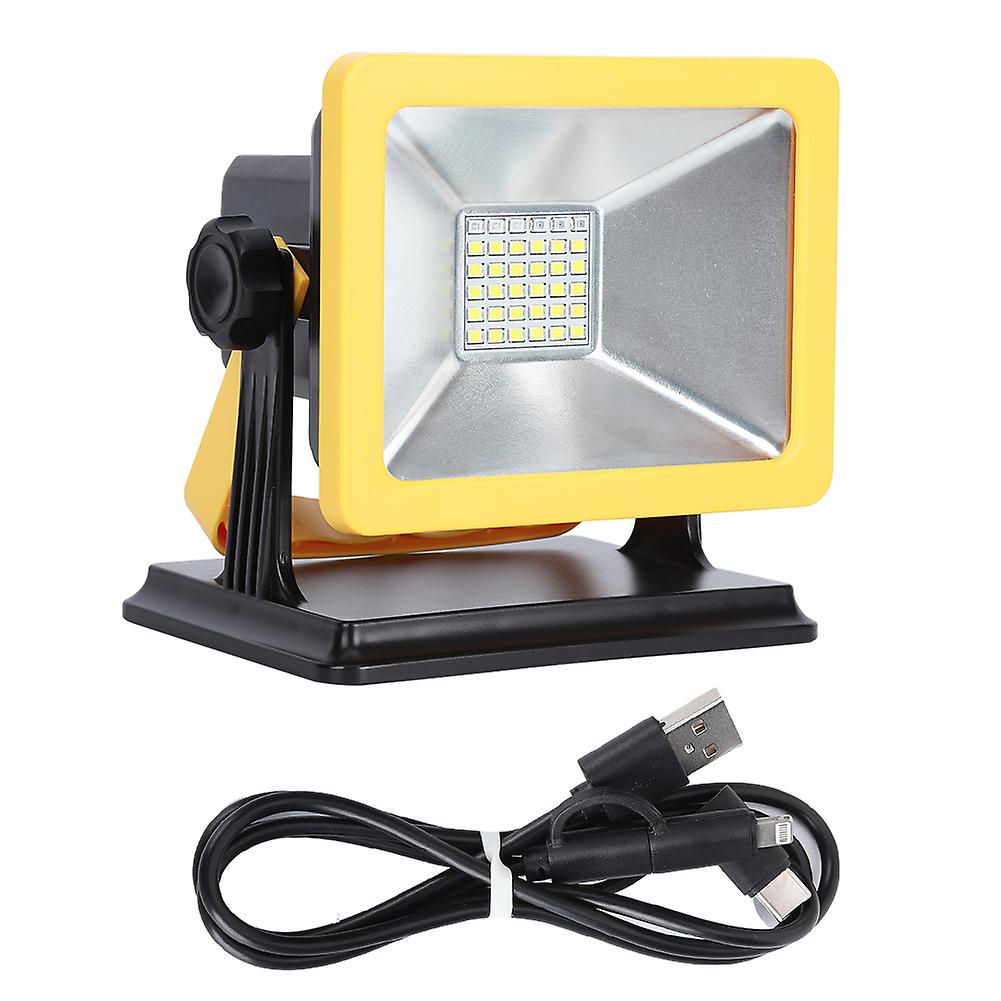 Durable Rechargeable Led Work Light, High Brightness Emergency Outdoor Floodlights With Magnetic Base And Strobe Feature, Dimmable Function, Large