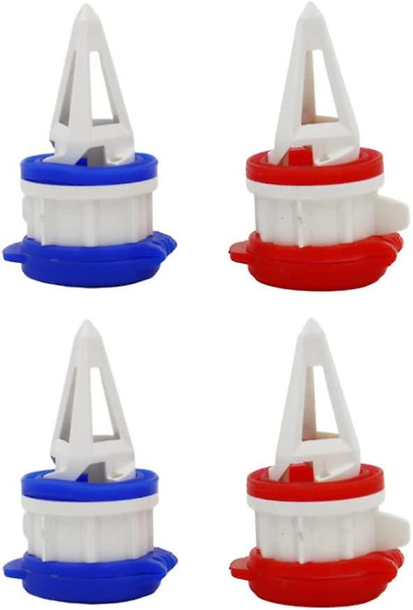 سيليكون الخمور صب صنبور شرب موزع زجاجة Pourers الخمور Pourers كوكتيل موزع أدوات بار المنزل (2set (4 قطع) ، أزرق + أحمر)