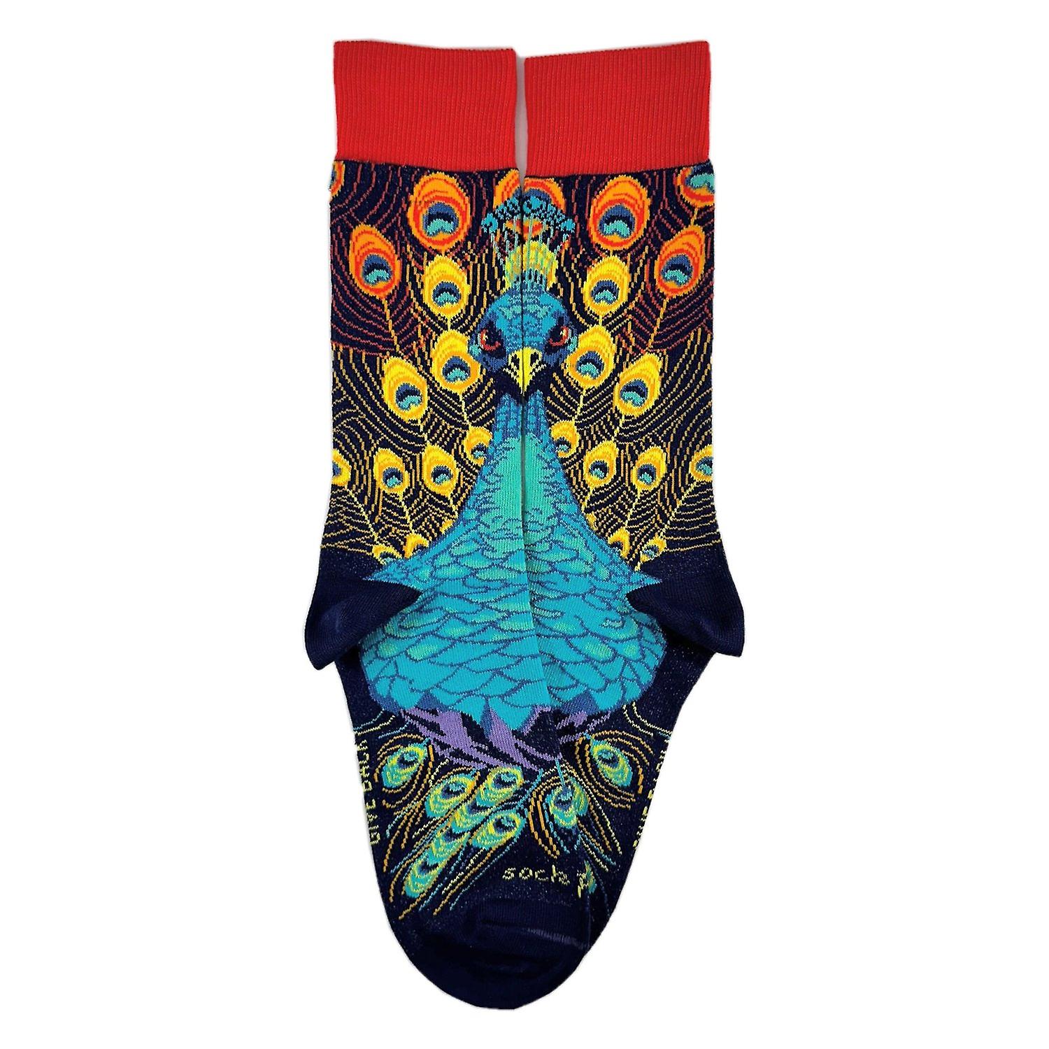 Sock Panda 的华丽孔雀袜(成人中号 - 女鞋尺码 5-10)