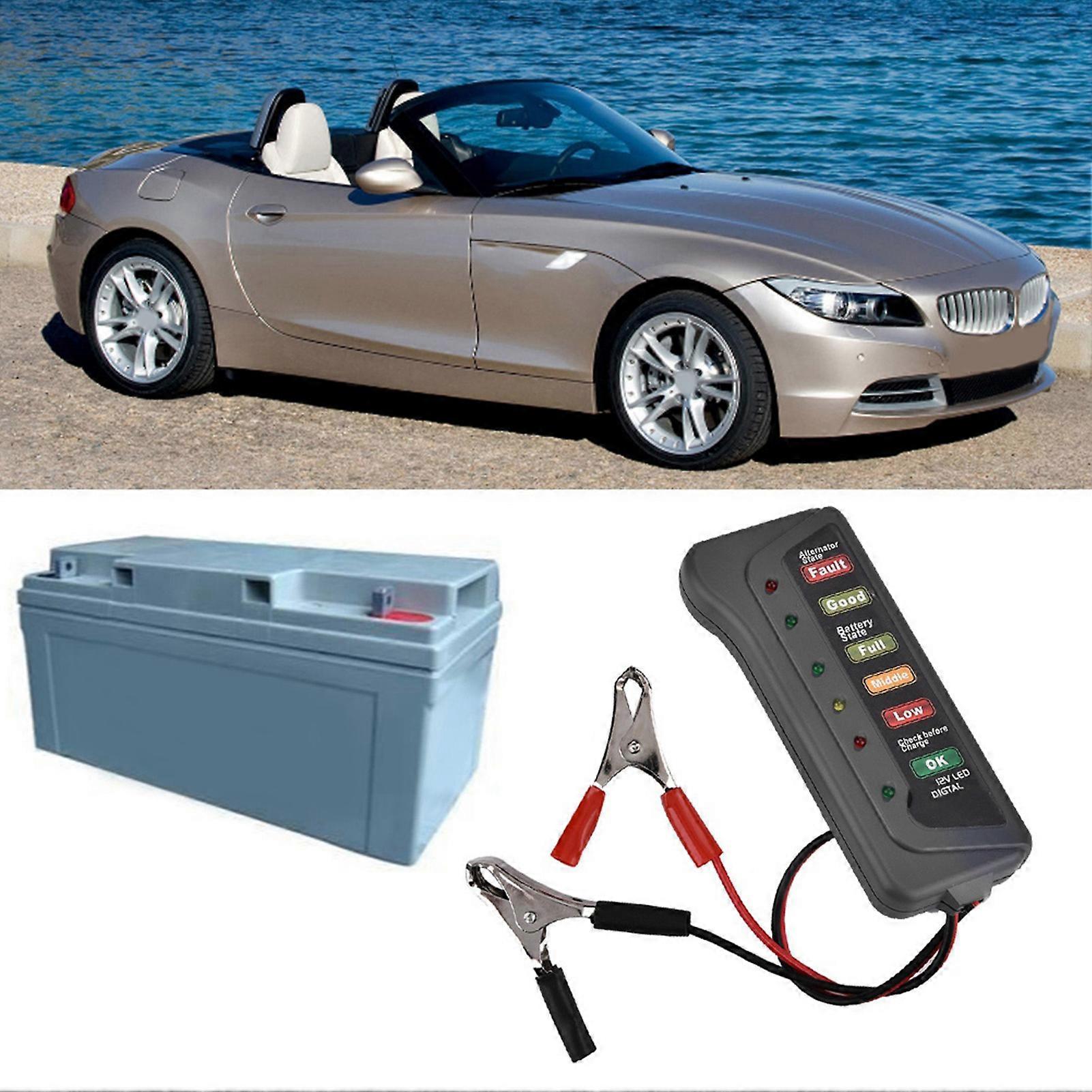 12V Car Motorcycle Battery Load Tester Analyzer Alternator Cranking Check