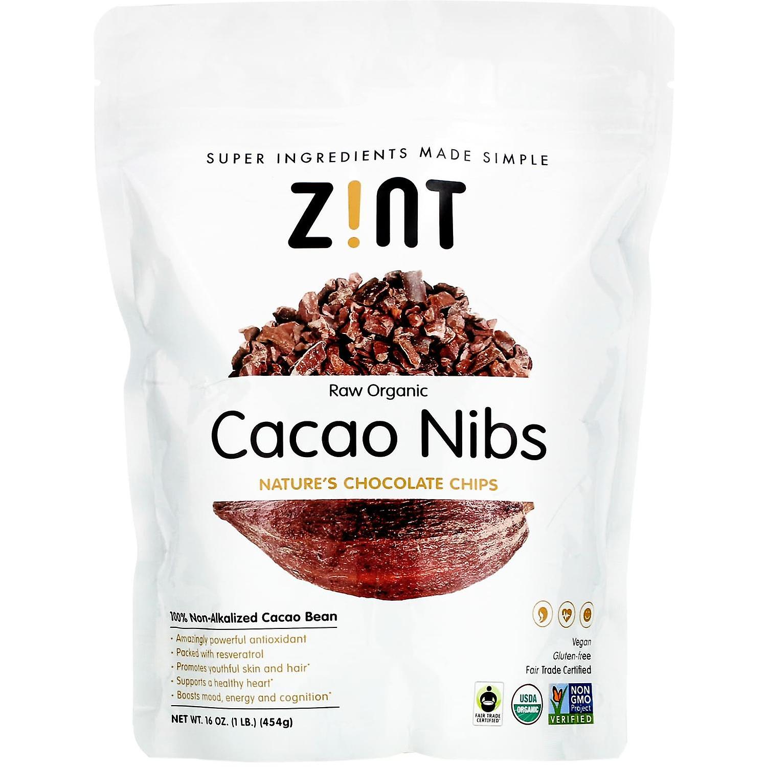 ZINT, Raw Organic Cacao Nibs, 16 oz (454 g)