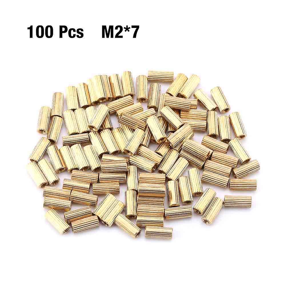100pcs M2 Brass Female Female Standoff Set for Computer Main Board (M2*7)