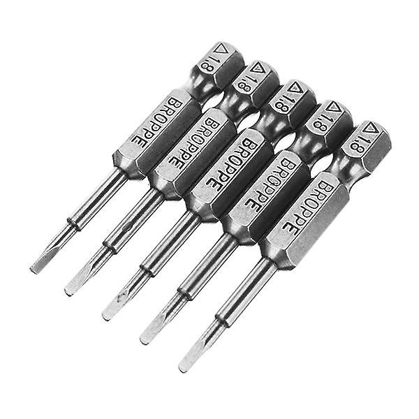 5Pcs 1.8 50mm Screwdriver Bits Set 1/4 Inch Hex Magnetic Triangle Screwdriver Bits