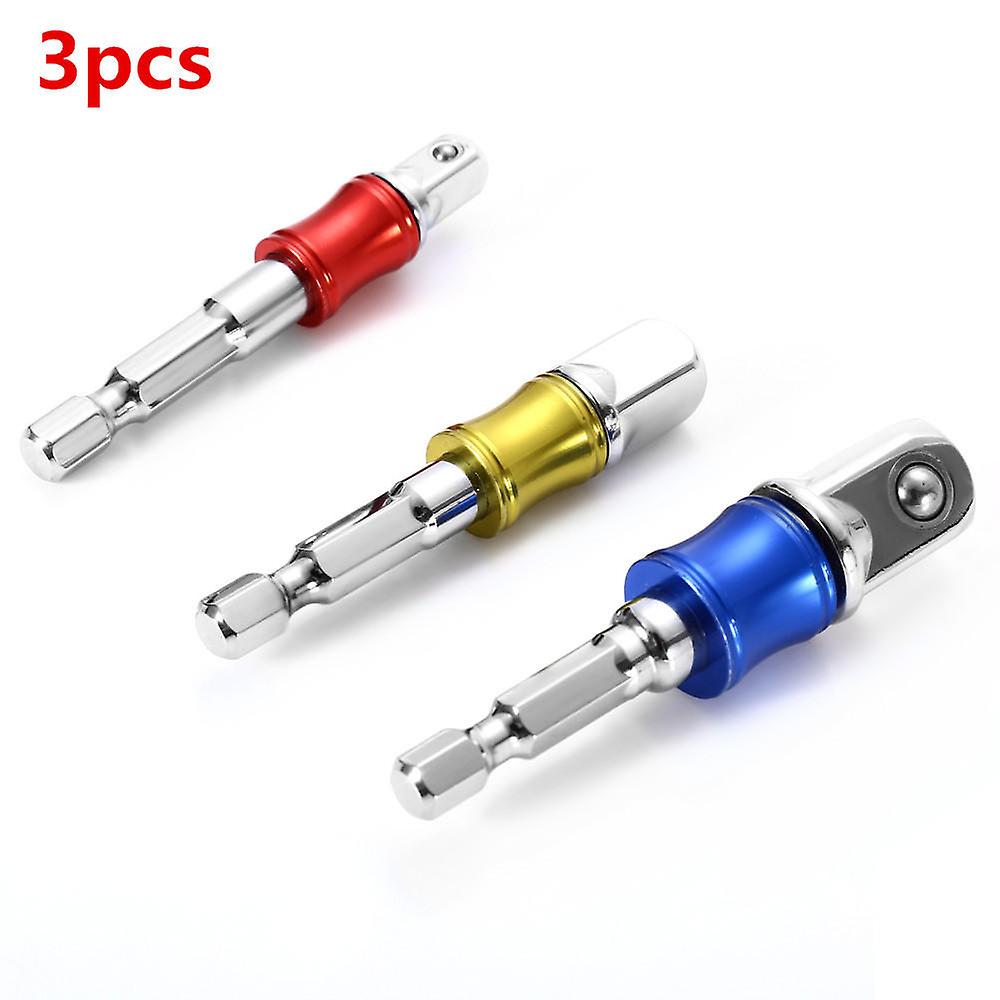 3Pcs Hex Socket Driver Extension Bar Adapter For Electric Screwdriver Tool