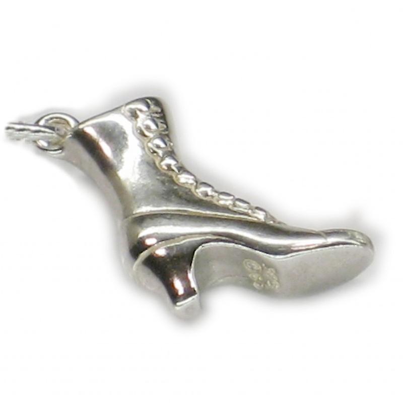 Victorian Boot Shoe Sterling Silver Charm .925 X 1 Boots Charms