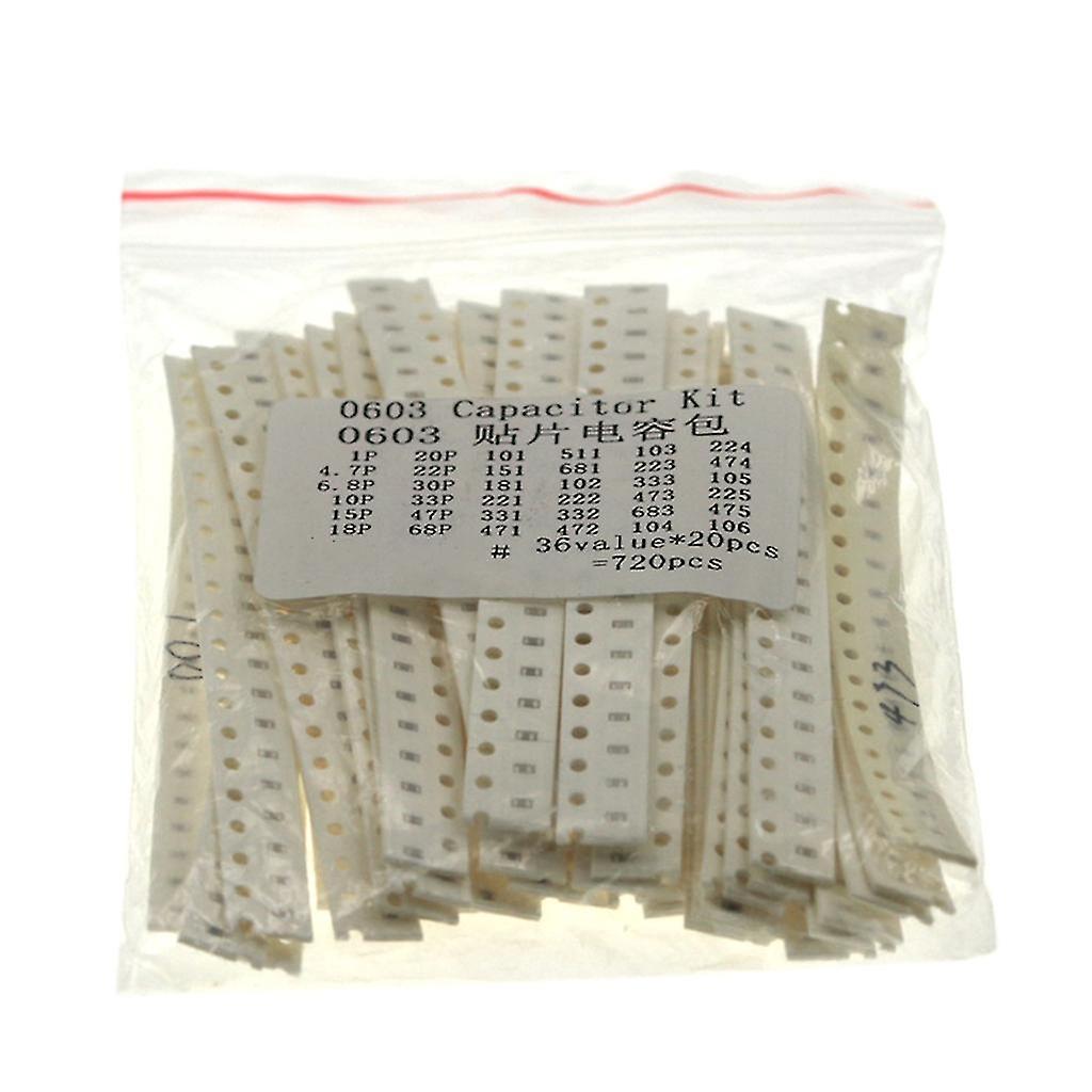 720pcs Samples Electronic Diy Kit 1206 0603 0805 Smd Capacitor 36 Values 20pcs