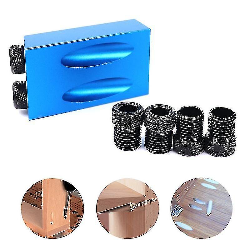 Woodworking Pocket Hole Jig Kit with 15 Degree Angle Drill Bits