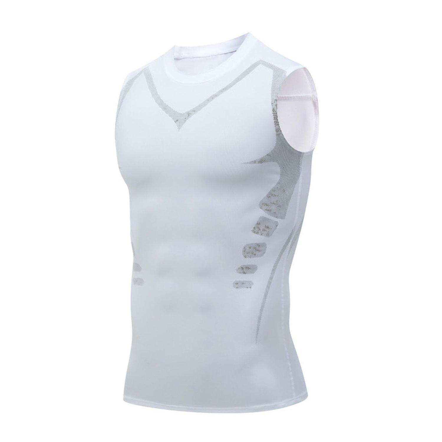 Guys Men's Chest Gynecomastia Compression Top,ionic Shaping Vest
