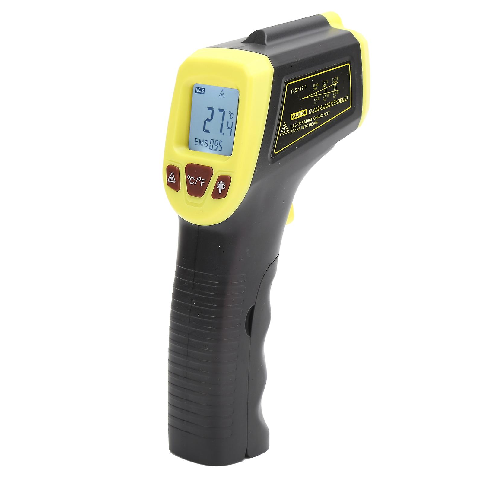 Temperature Measuring Gun Infrared with LCD Display Industrial Thermometer GM320SYellow 