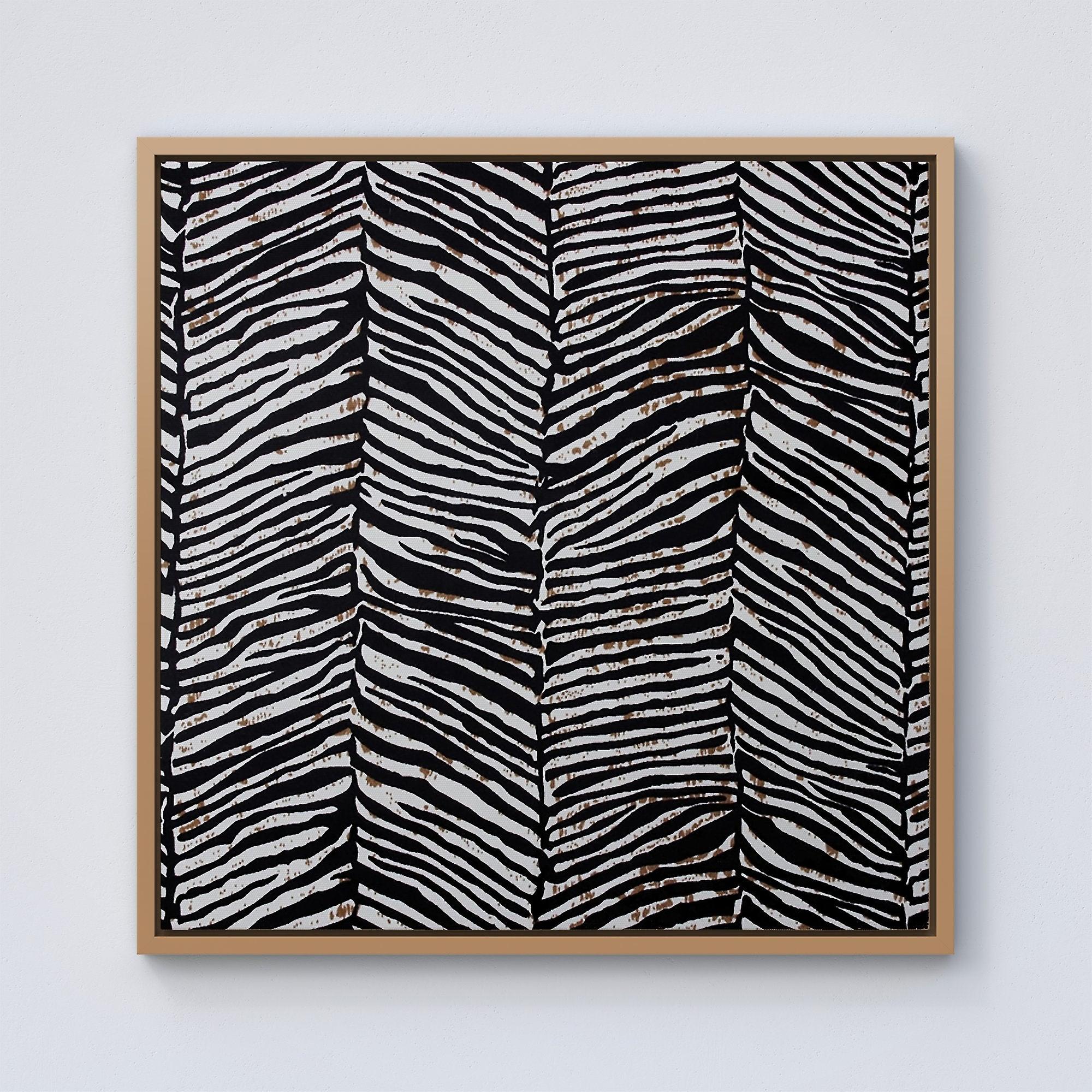 Zebra Pattern Framed Canvas