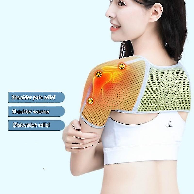 Double Shoulder Support Brace Wormwood Compression Shoulder Belt Strap Shoulder Warmer Protector For