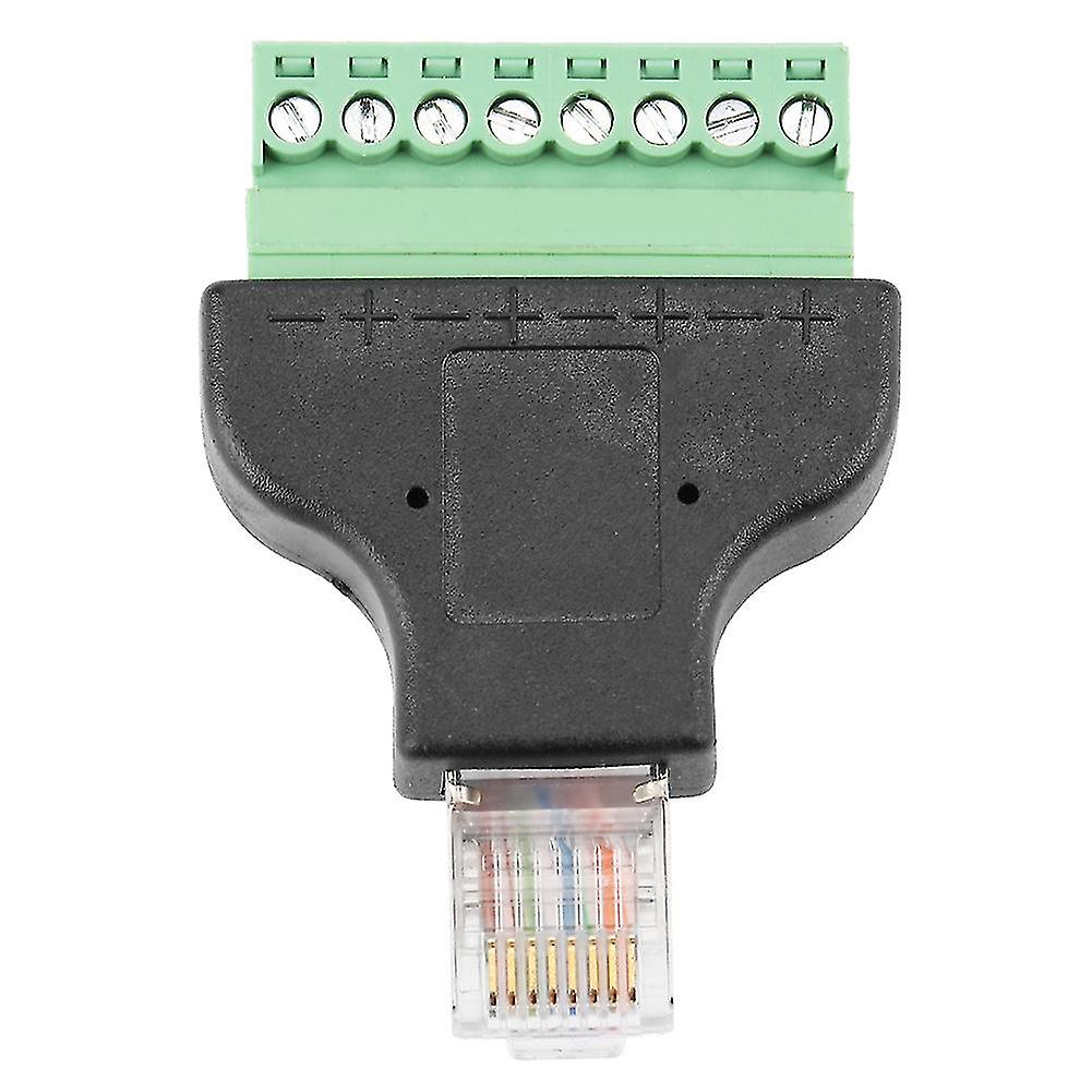 Convertitore adattatore Ethernet RJ45 maschio a morsettiera a 8 pin