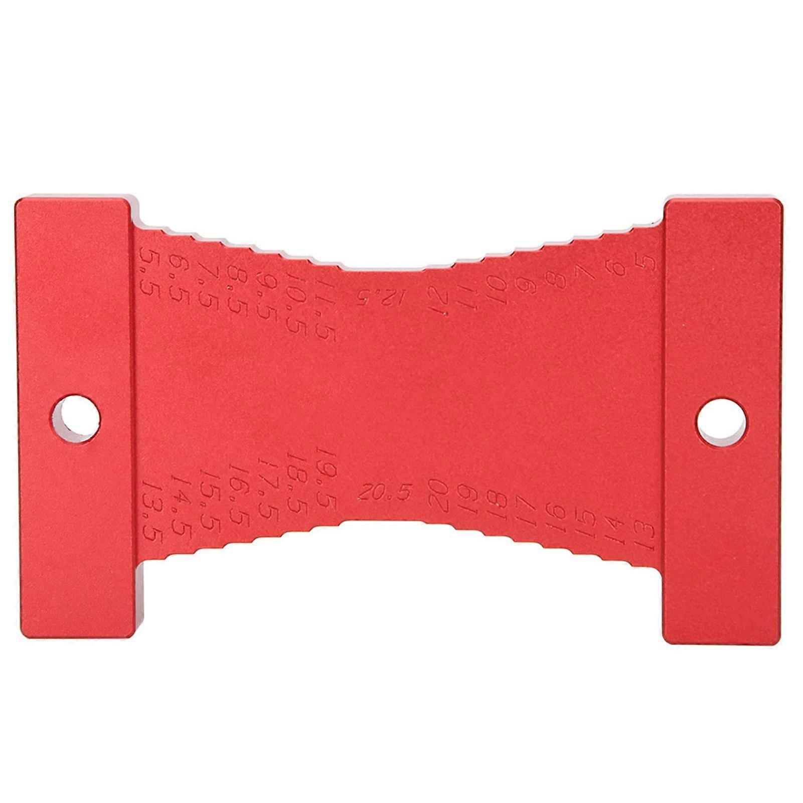 High Accuracy Height Gauge Red Aluminum Alloy Woodworking Router Table Circular Saw Measuring Tool Ruler5/20.5mm