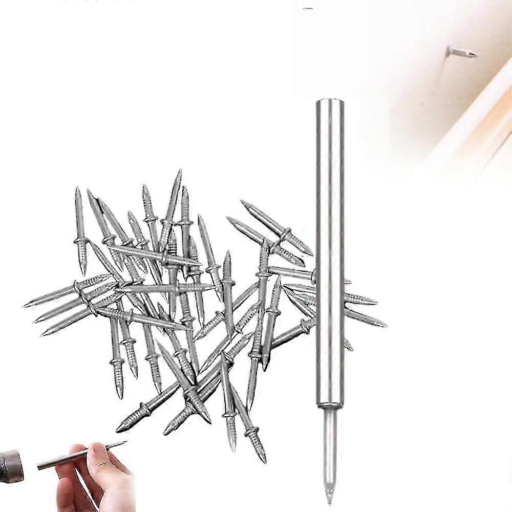 100pcs Double-headed Nails,skirting Line Without Marks Nail, Invisible Security Screws